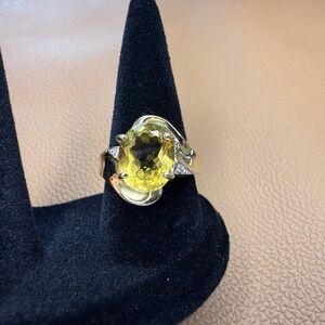 10K Yellow Citrine Gold Ring 3.5 Grams